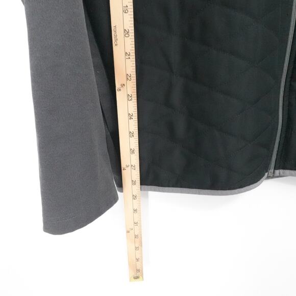 Callaway Full Zip Jacket Mens XL Black Gray Quilted Golf Layer Poly Stretch Warm - Picture 5 of 11